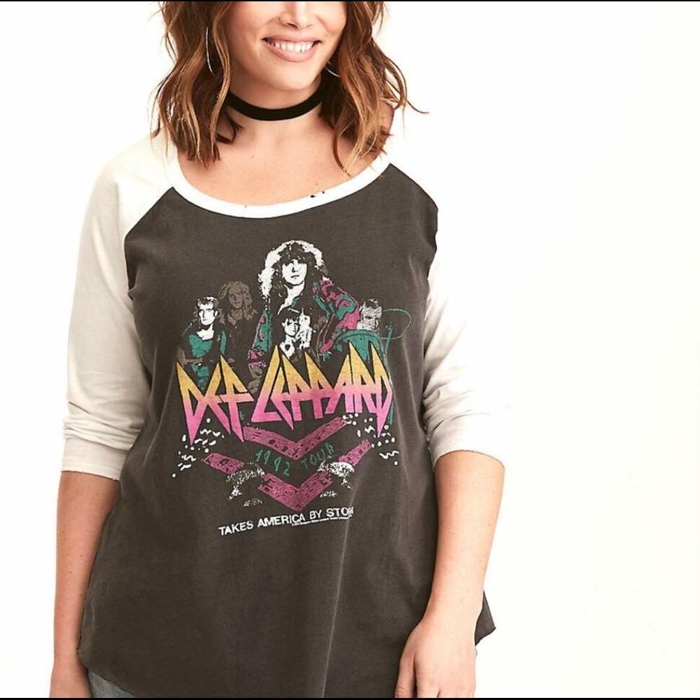 Torrid Def Leppard Distressed Raglan T-Shirt